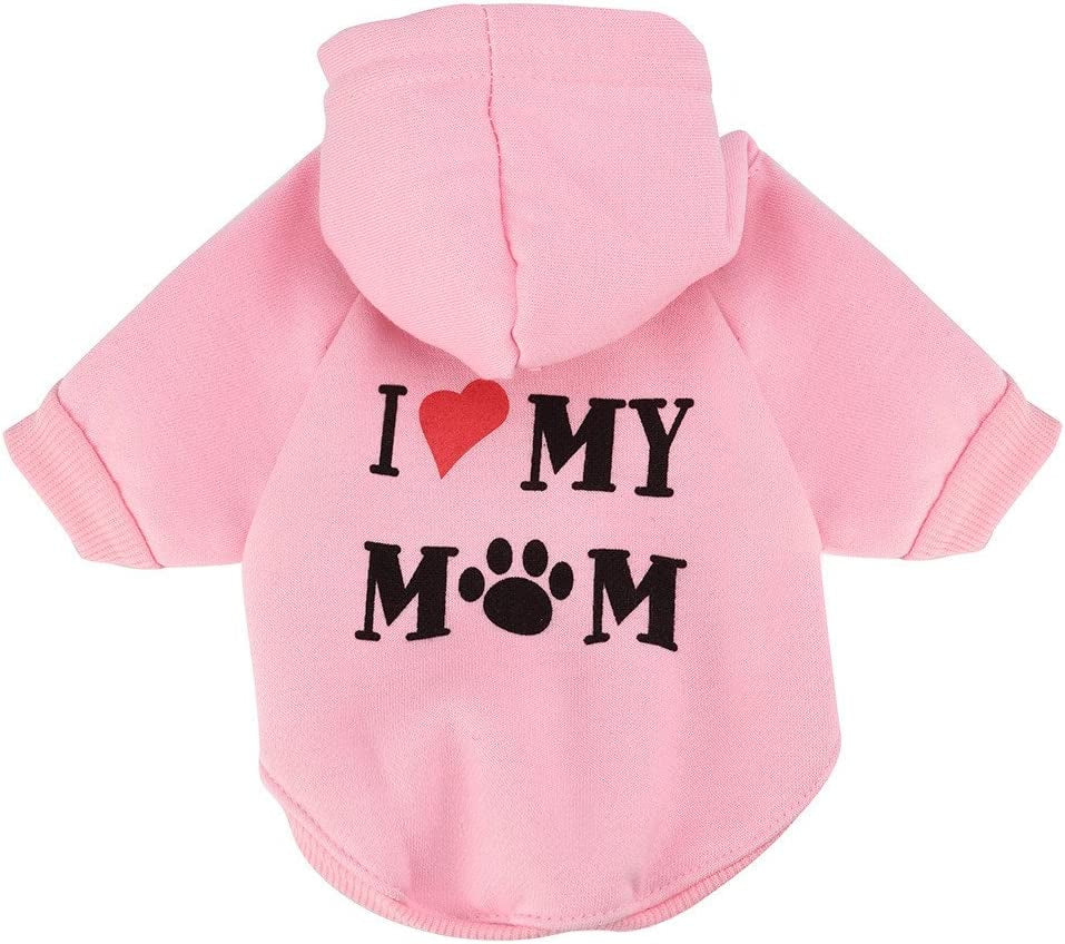 Dog Hoodie 2Pcs Pet Clothes Cat Dogs Sweatshirts Sweater Apparel Cute Printed Hooded Outfit Coat Jacket